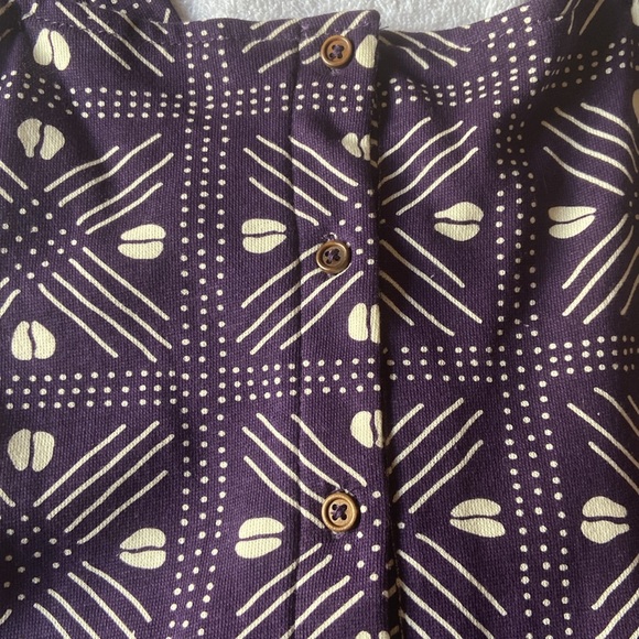 Ade + Ayo  Jumpsuit Overall Girls Purple Color Coffe Bean Print Size L - Picture 4 of 8